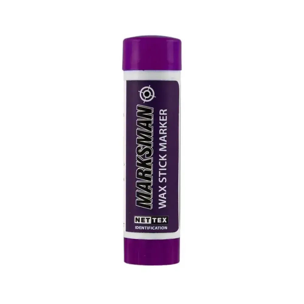 Purple nettex agri marksman wax stick with white label and purple cap for temporary identification requirements