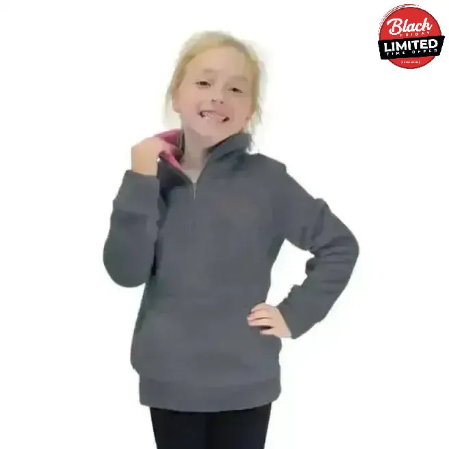 Nina Soft Fleece by Little Rider Deep Red/Soft Teal 3-4 Years Jumpers & Hoodies