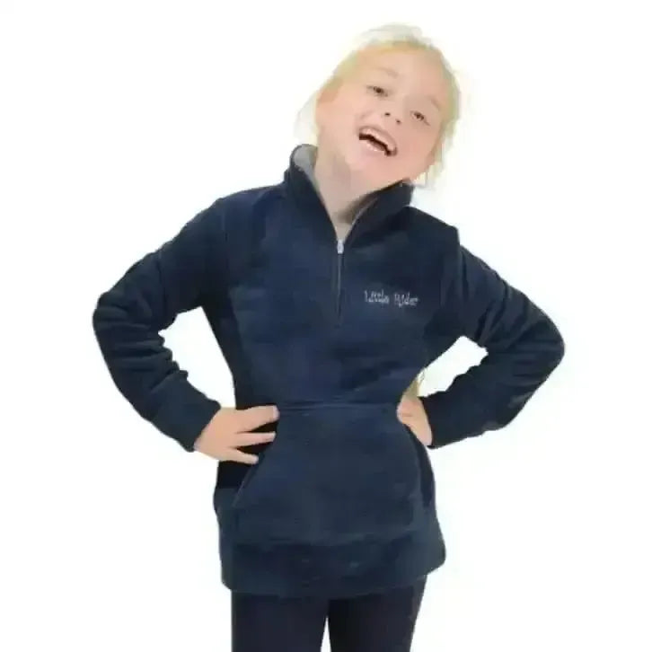 Nina Soft Fleece by Little Rider Navy/Charcoalgrey 3-4 Years Jumpers & Hoodies