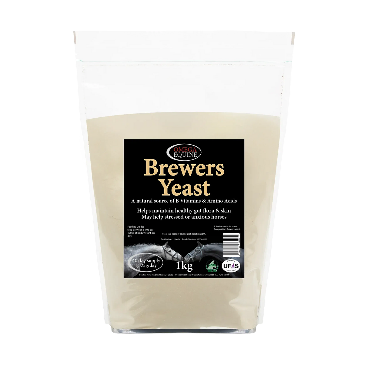 Omega Equine Brewers Yeast 1kg Gut Balancers For Horses