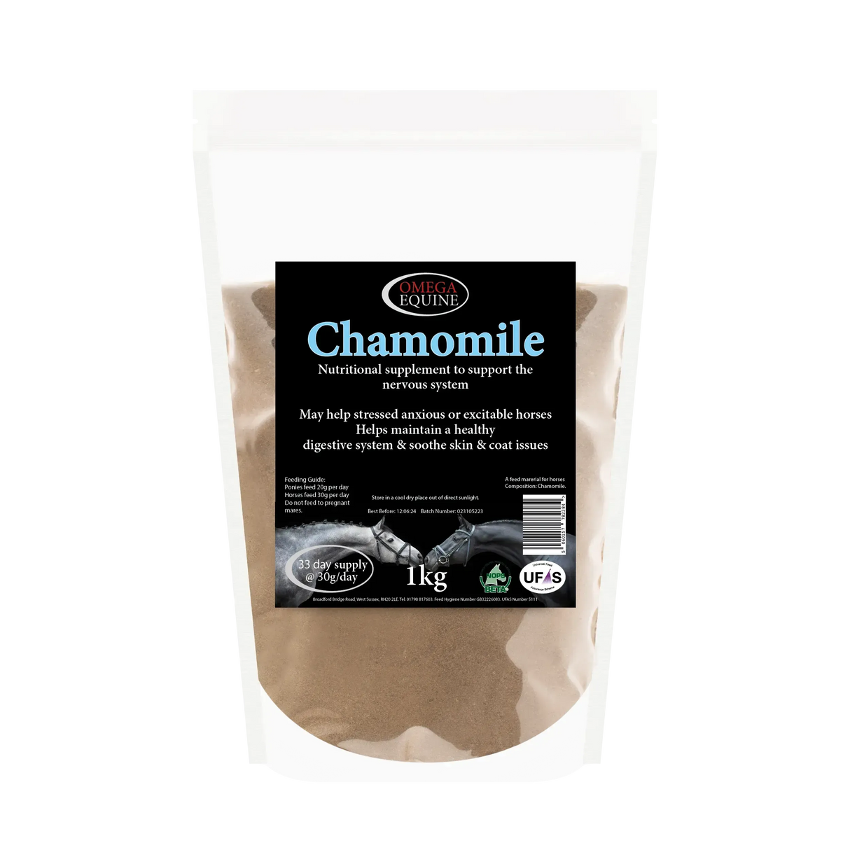 Omega Equine Chamomile 1kg Calmers For Horses