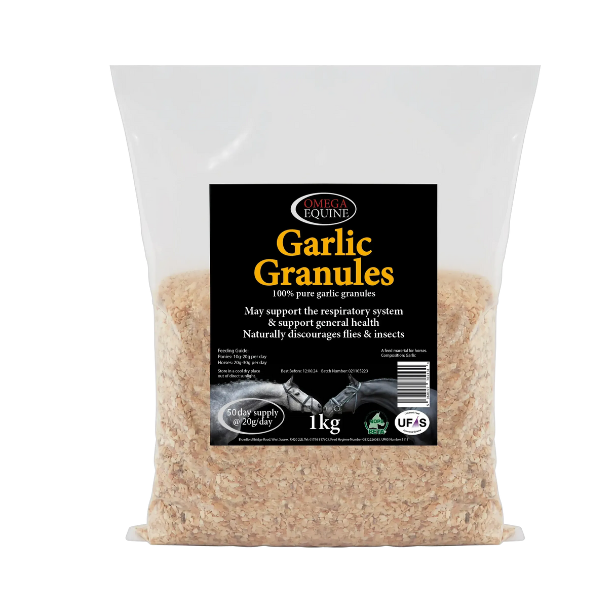 Omega Equine Garlic Granules 1kg Horse Supplements