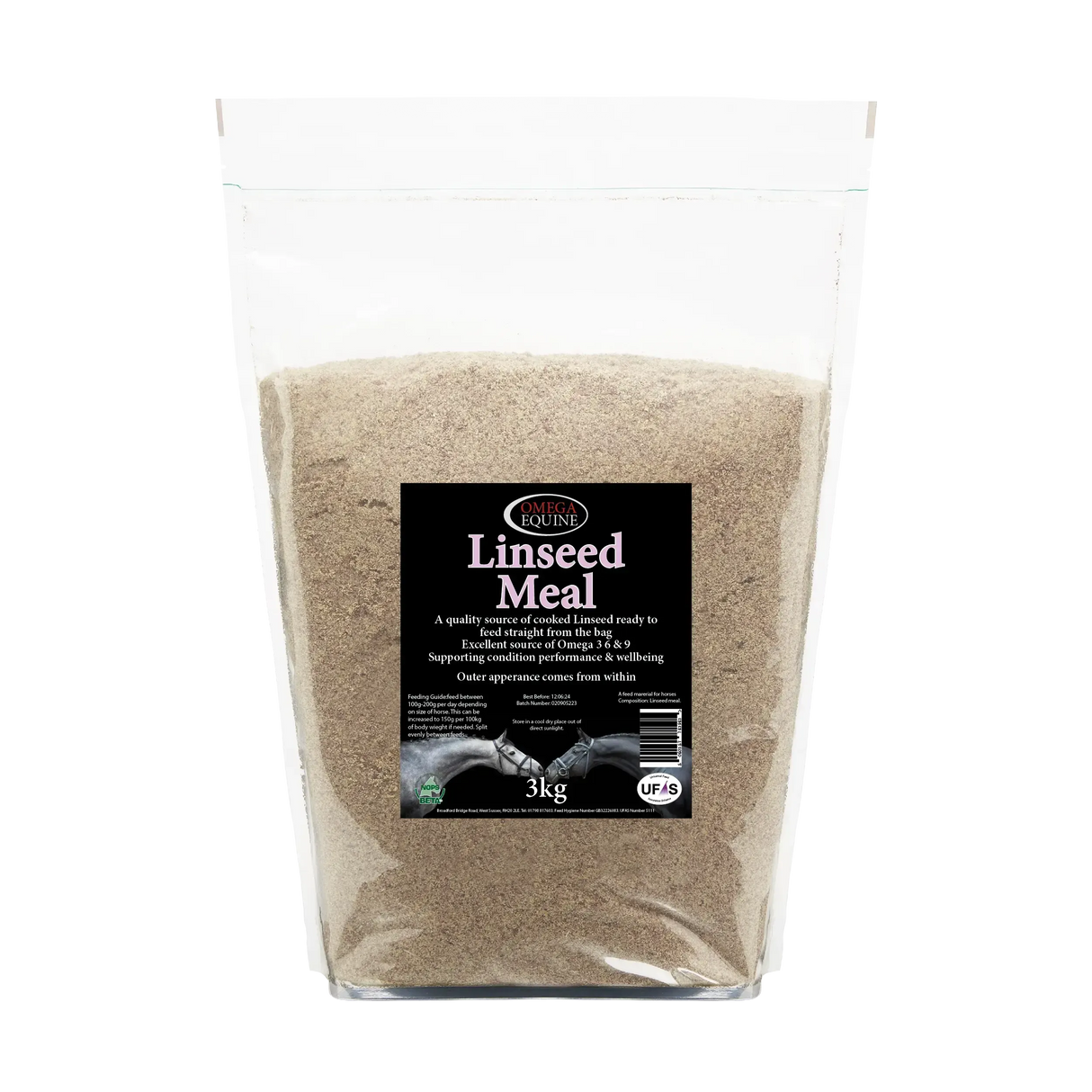 Omega Equine Linseed Meal 3kg Horse Supplements
