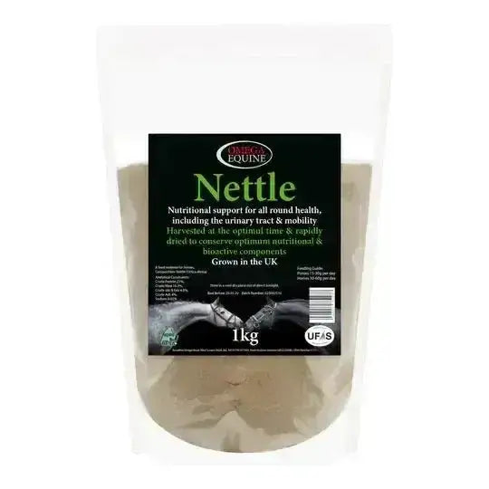 Omega Equine Nettle Leaves 1kg Pouch Horse Supplements