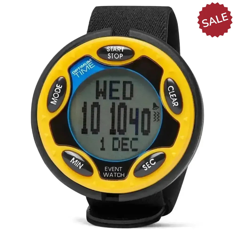 Optimum Time Rechargeable Event Watch Yellow Competition Accessories