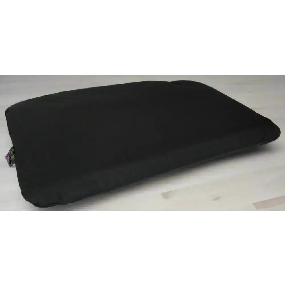 Black rectangular dog heavy duty cushion with soft waterproof duvet fabric cover from p&l country dog beds