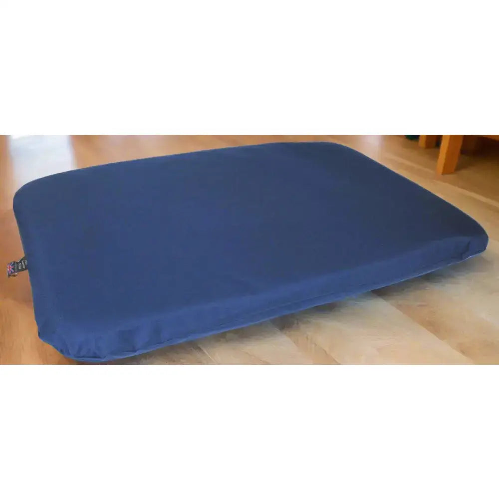 Navy blue rectangular cushion with soft fabric cover for p&l country dog heavy duty waterproof duvet dog bed