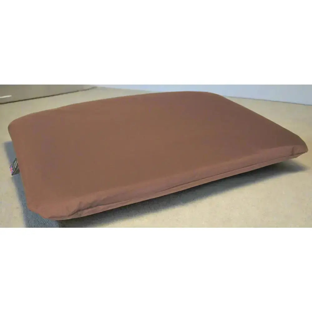 Brown rectangular cushion with soft fabric upholstery for p&l country dog heavy duty waterproof duvet dog beds
