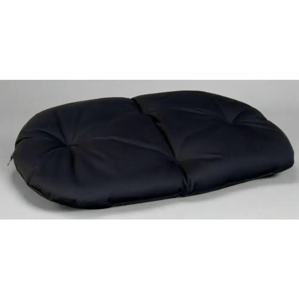 Black heavy duty waterproof oval cushion dog bed with quilted soft fabric for country dog heavy use
