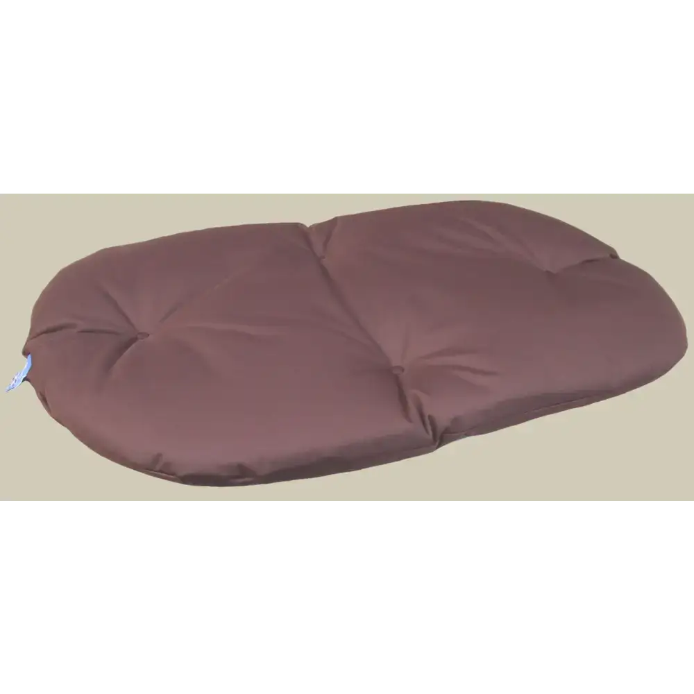 P&L Country Dog Heavy Duty Waterproof Oval Cushion Dog Bed Small L76cm X W58cm X D6cm Brown Dog Beds
