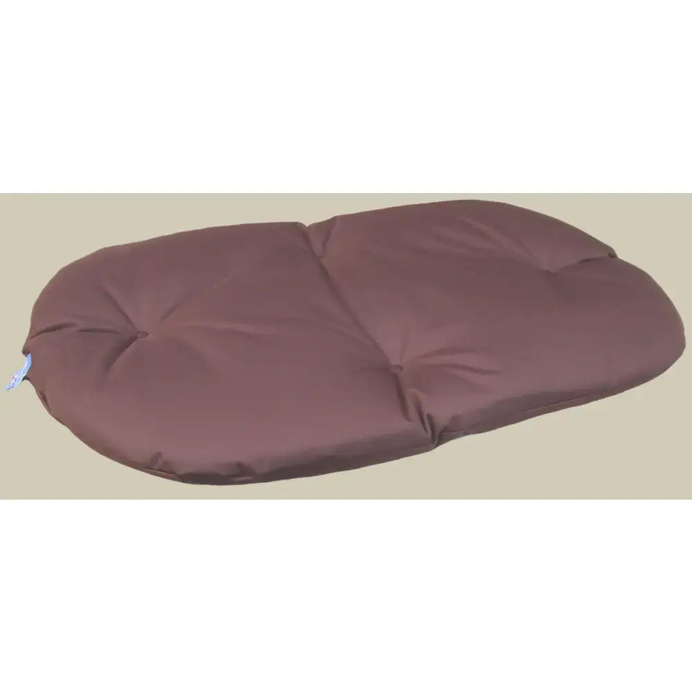 Brown heavy duty waterproof oval cushion dog bed with quilted soft fabric for country dog heavy outdoor use