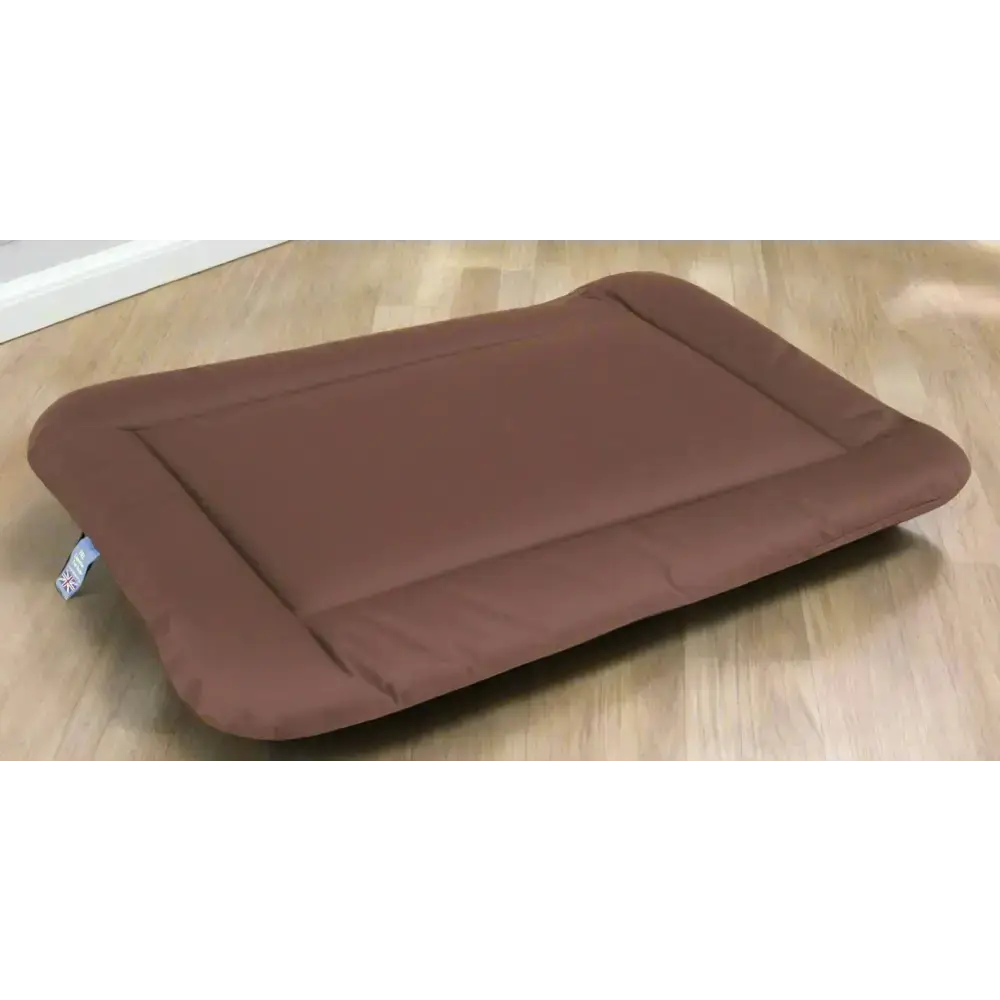 P&L Country Dog Heavy Duty Waterproof Rectangular Cushion Pad Dog Beds. Medium L76cm X W52cm X D5cm Brown Dog Beds