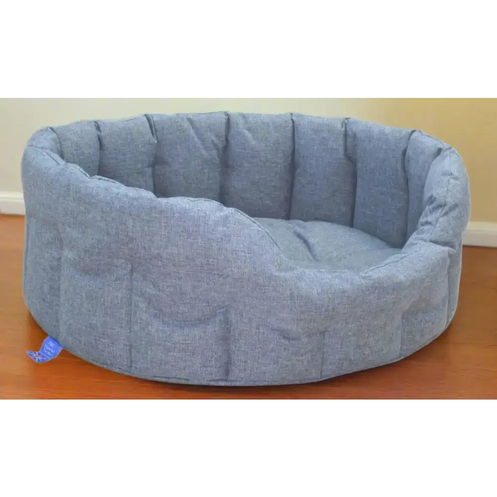 P&L Country Dog Tough Heavy Duty Oval High Sided Waterproof Dog Beds. Medium L61cm X W51cm X H22cm Charcoal Dog Beds