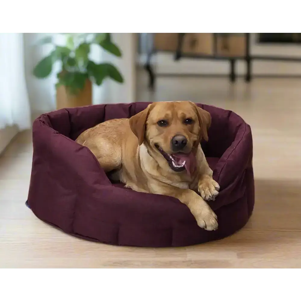 P&L Country Dog Tough Heavy Duty Oval High Sided Waterproof Dog Beds. Medium L61cm X W51cm X H22cm Black Dog Beds