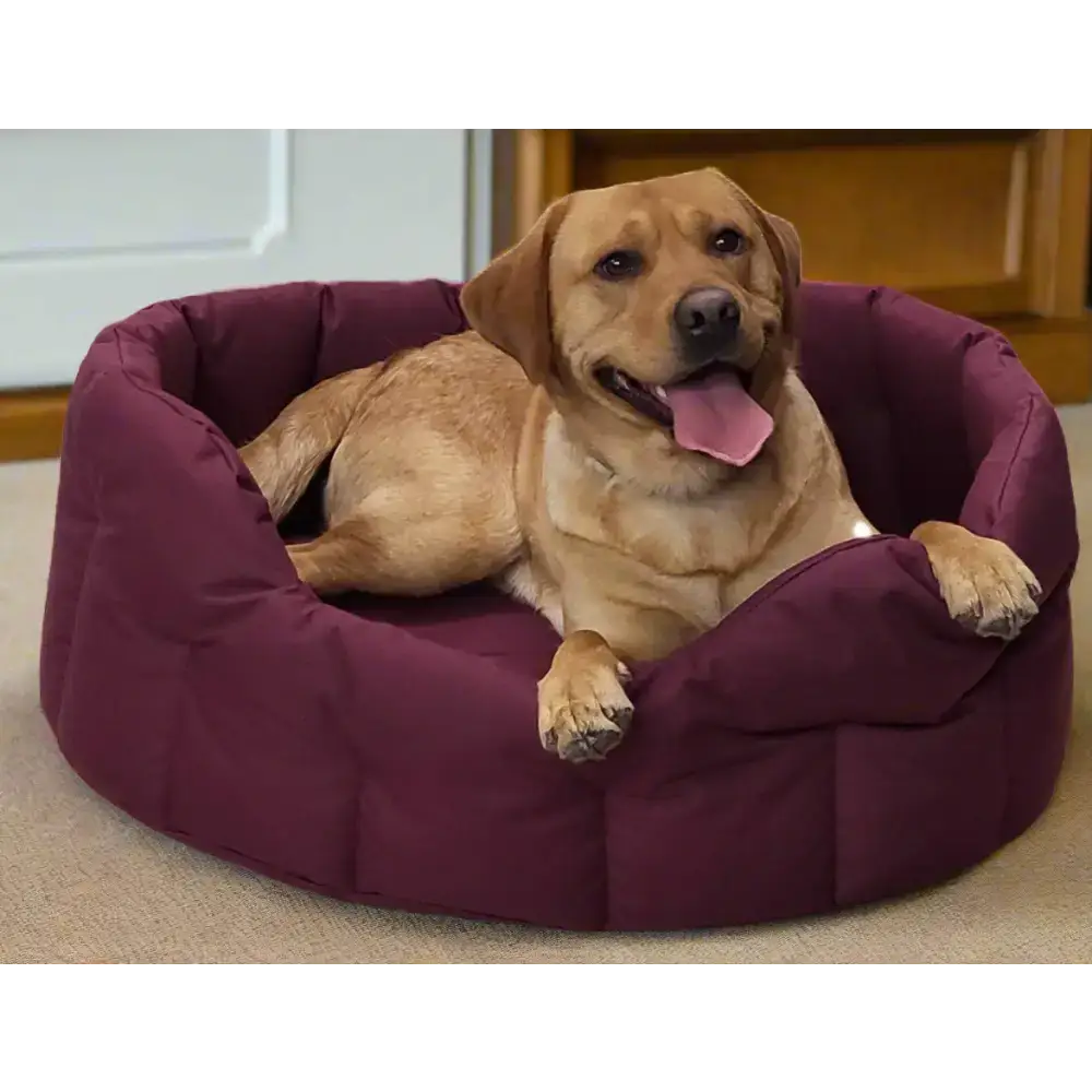 P&L Country Dog Tough Heavy Duty Oval High Sided Waterproof Dog Beds. Medium L61cm X W51cm X H22cm Black Dog Beds