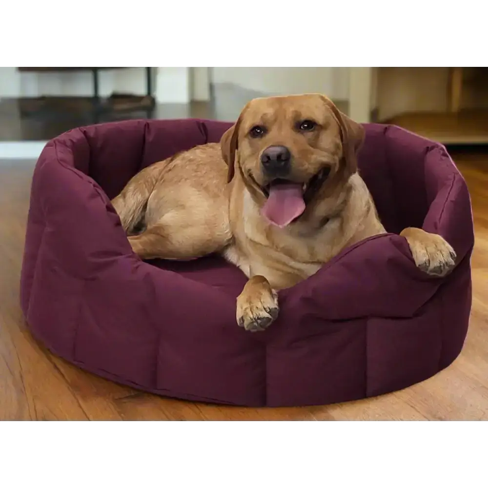 P&L Country Dog Tough Heavy Duty Oval High Sided Waterproof Dog Beds. Medium L61cm X W51cm X H22cm Black Dog Beds