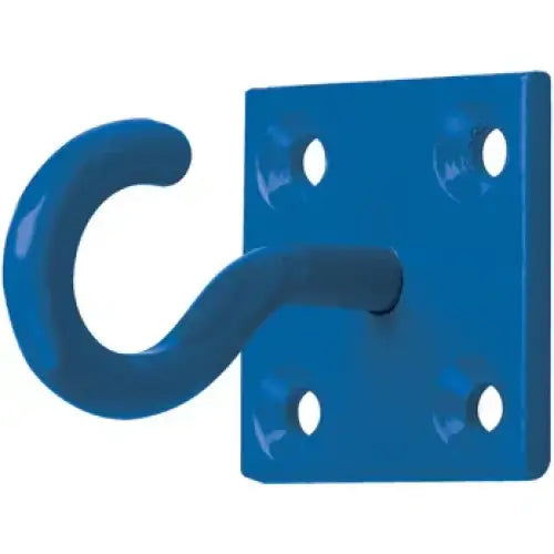 Perry Equestrian Chain Hook on Plate Blue 50mm x 50mm Stable Hooks