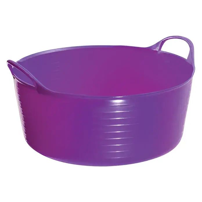 Purple plastic perry equestrian flexi-fill tubs flexible tubs trugs with integrated handles 15 litre capacity