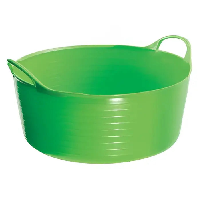 Bright green perry equestrian flexi-fill flexible tubs trugs with integrated handles made of plastic 15 litre capacity