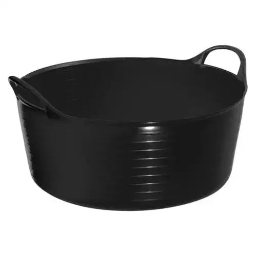 Perry Equestrian Flexi-Fill Shallow Flexible Tubs/Trugs 15 Litre (4 Gallon) Black Buckets & Bowls