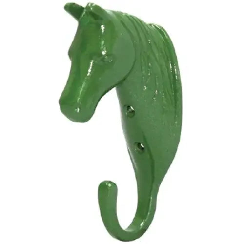 Perry Equestrian Horse Head Single Stable / Wall Hook No.5371 Green Stable Hooks