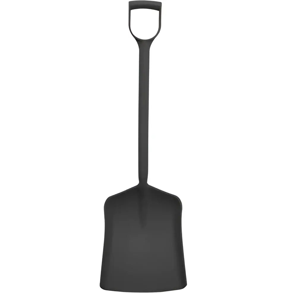 Black perry equestrian one piece moulded polypropylene shovel with d shaped handle for easy use