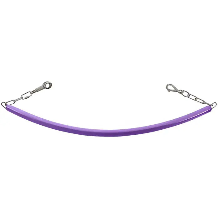 Purple curved horse halter strap with silver hardware for perry equestrian rubber coated stable stall chains no 542