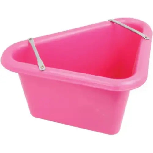 Perry Equestrian Triangular Feed Manger 45 Litre No.7122 Pink Feed Mangers