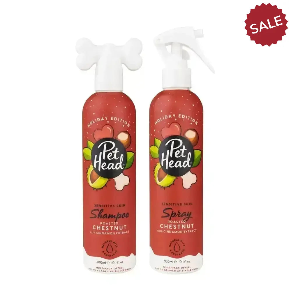 Pet Head Holiday Sensitive Skin Shampoo & Spray 300 ml x twin Pack Small Pet
