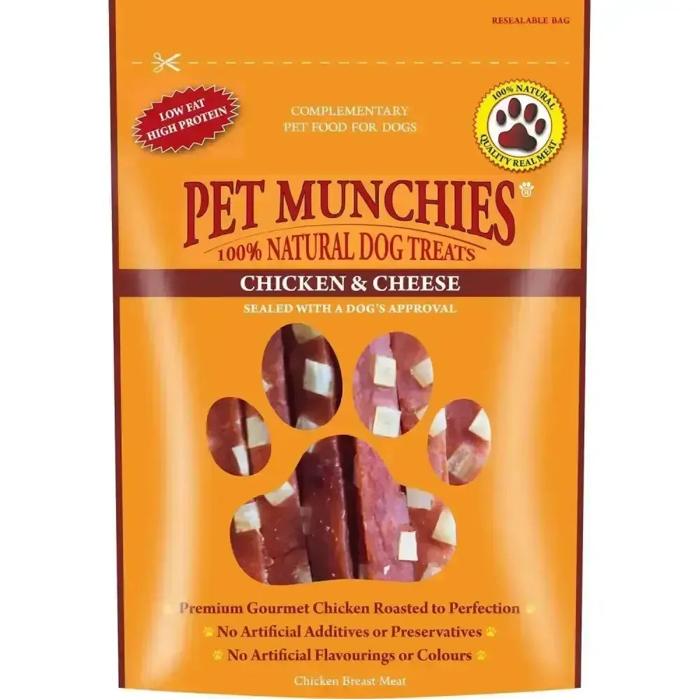 Pet Munchies Chicken & Cheese 100g X 8 Pack Dog Treats
