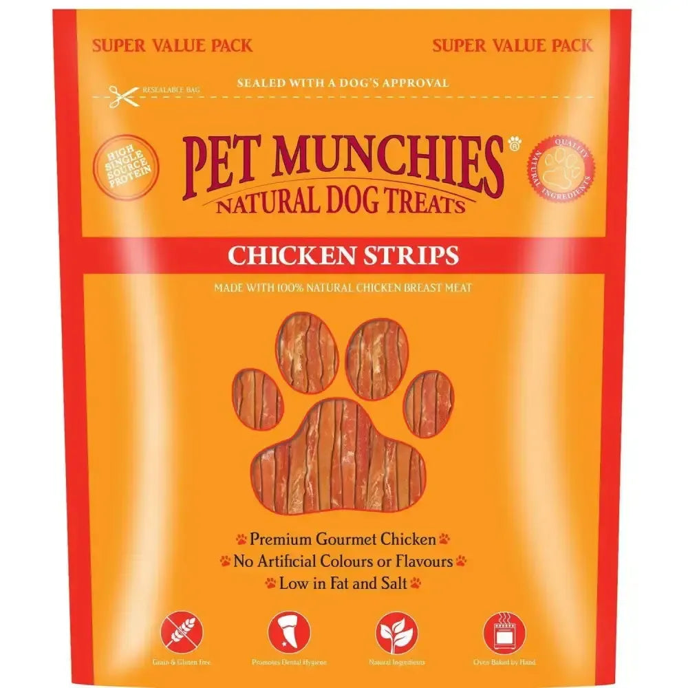 Pet Munchies Strips 75g X 8 Pack Dog Treats