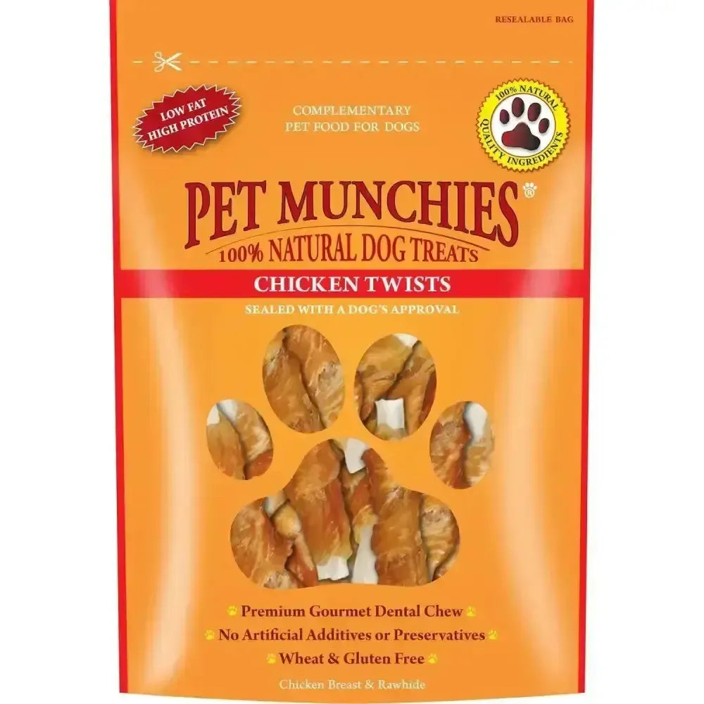 Pet Munchies Twists 80g X 8 Pack Dog Treats