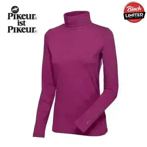 Pikeur Sina Polo Neck Long Sleeve Base Shirts Anthracite Large Polo Shirts & T Shirts