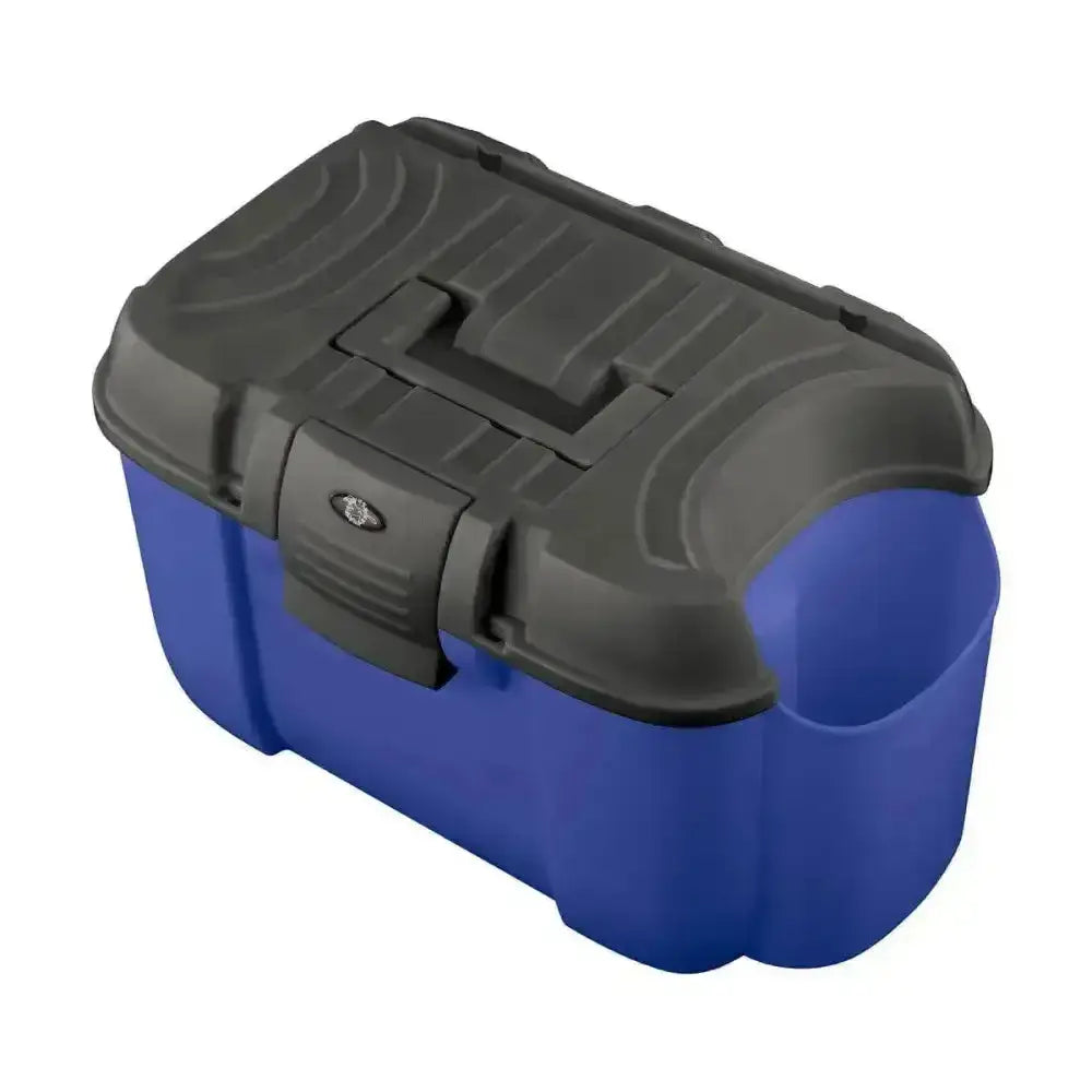Blue plastica panaro koala large grooming box with black textured lid and reinforced handle for easy carrying
