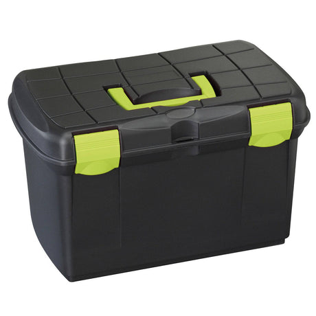Plastica Panaro Tack Box Medium Grooming Bags, Boxes & Kits Black / Pistachio Barnstaple Equestrian Supplies