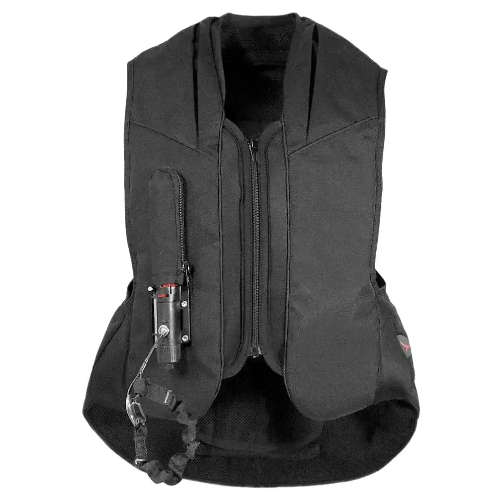 Black point two hunter child body protector with zippered front pockets and mounted flashlight pro air style vest