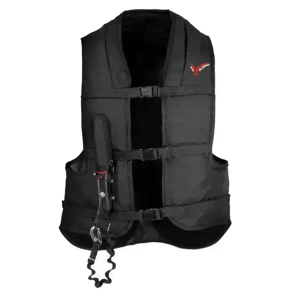 Black point two proair inflatable life vest with red logo and multiple pockets body protector for adults