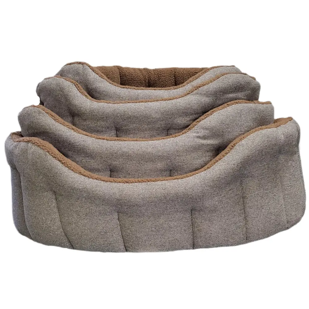 Premium Orkney Tweed Fleece Lined Bolster Beds