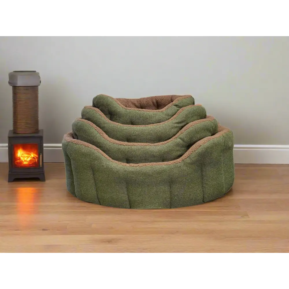 Premium Orkney Tweed Fleece Lined Bolster Beds