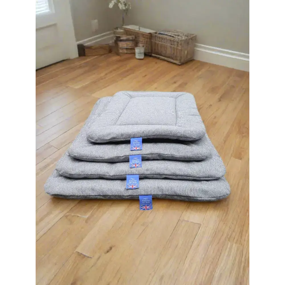 Premium Orkney Tweed Rectangular Pads By P&L Country Dog Beds Blue Medium Dog Beds