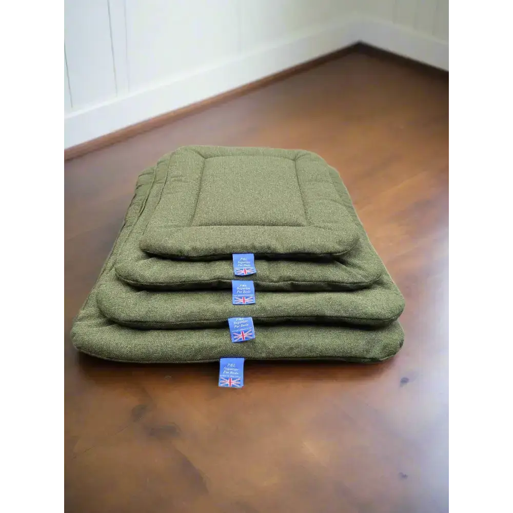 Premium Orkney Tweed Rectangular Pads By P&L Country Dog Beds Blue Medium Dog Beds