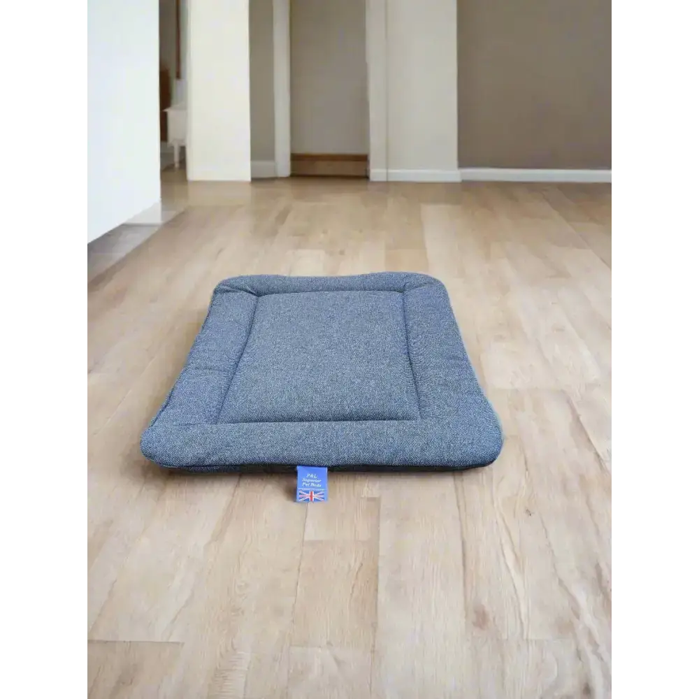 Premium Orkney Tweed Rectangular Pads By P&L Country Dog Beds Blue Medium Dog Beds