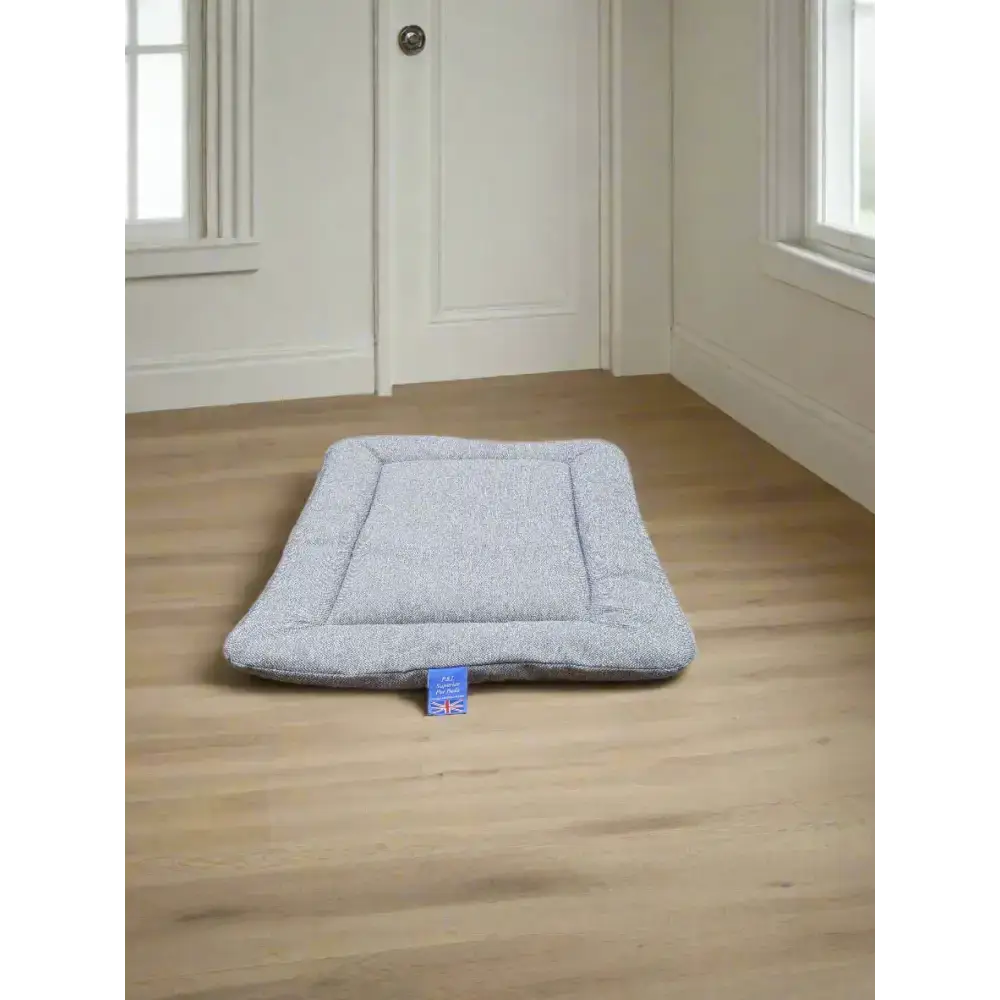 Premium Orkney Tweed Rectangular Pads By P&L Country Dog Beds Gray Medium Dog Beds