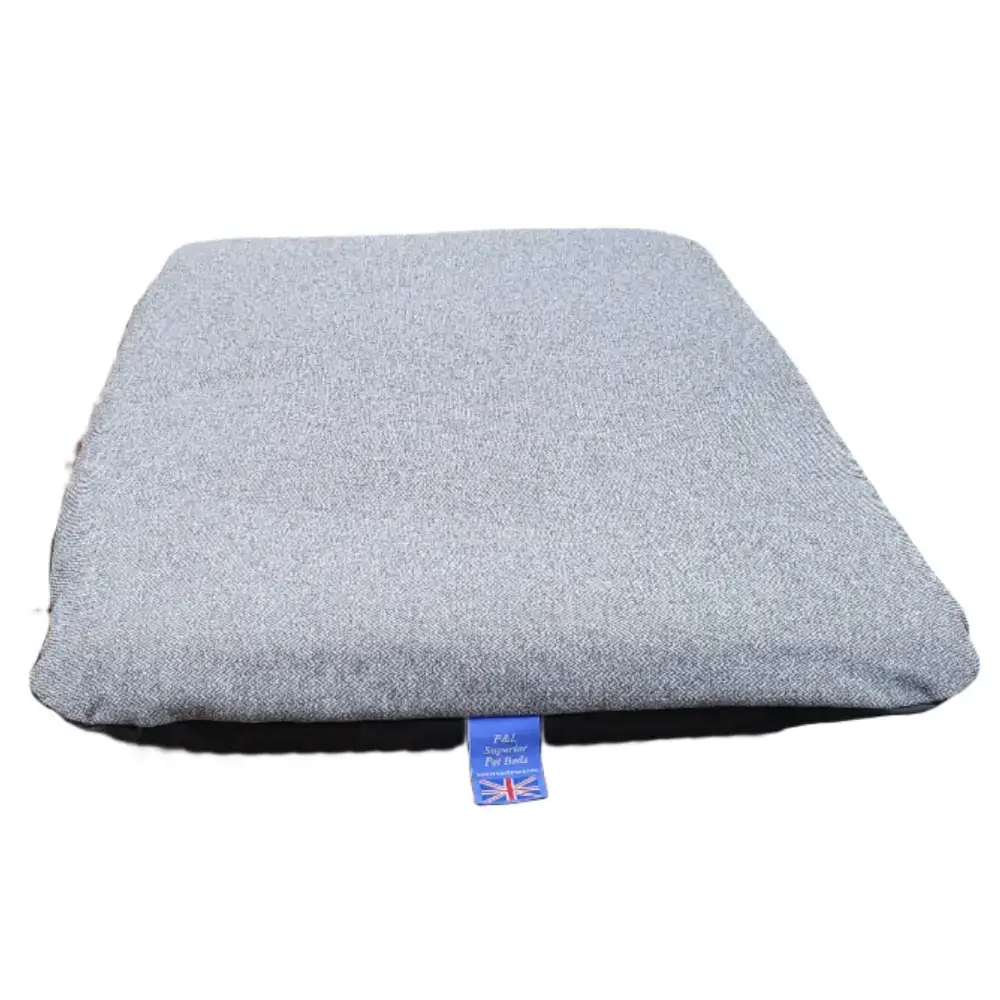 Premium Orkney Tweed Removable Cover Duvet Gray Small Dog Beds