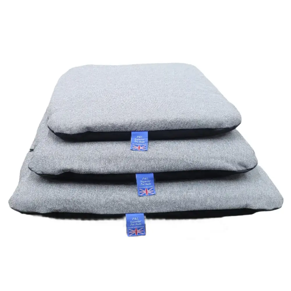 Premium Orkney Tweed Removable Cover Duvet Gray Small Dog Beds