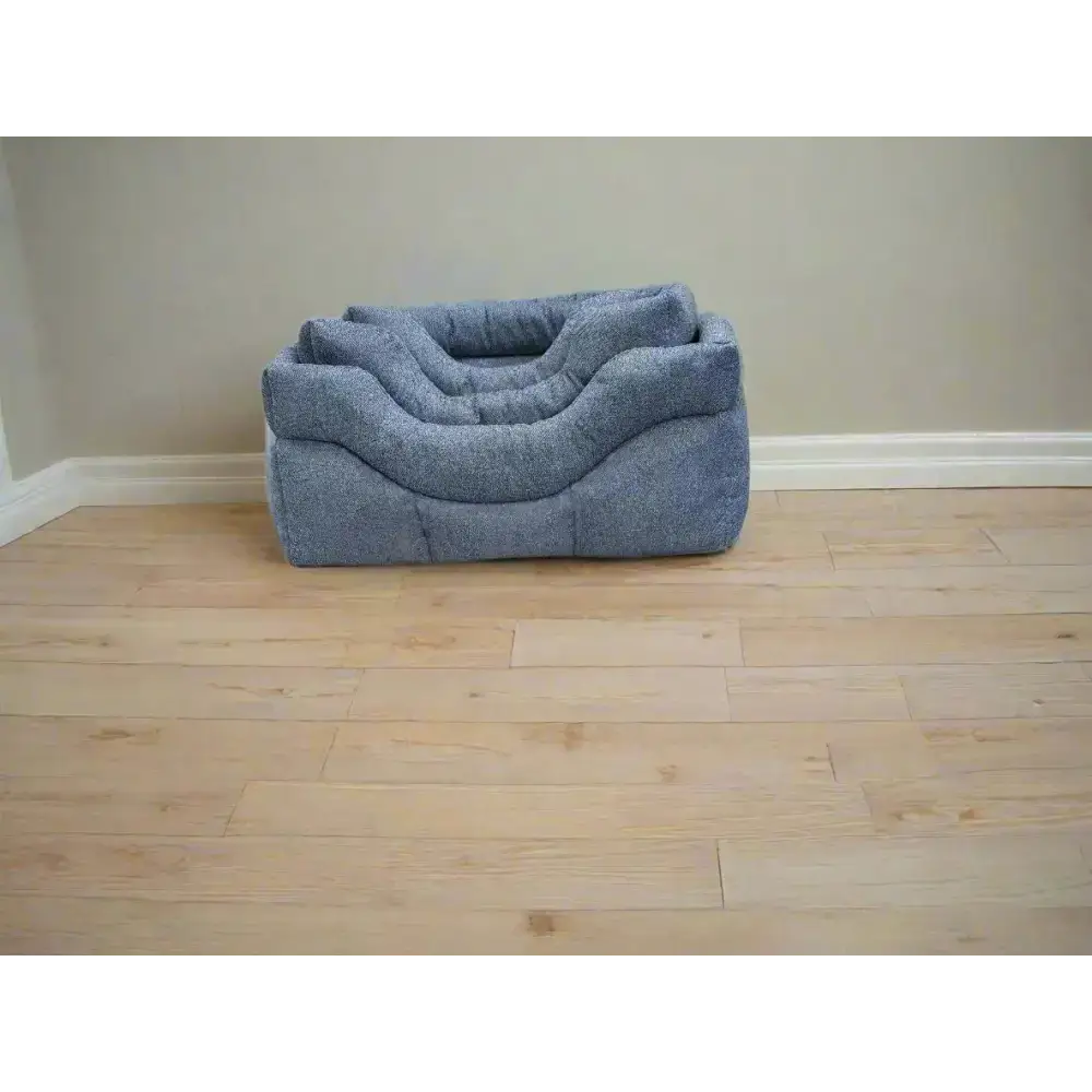 Premium Rectangular High Sided Orkney Tweed Beds Green Medium Dog Beds