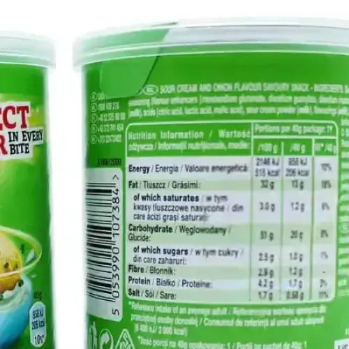 Pringles Crisps Sour Cream and Onion 40g Tuck Shop