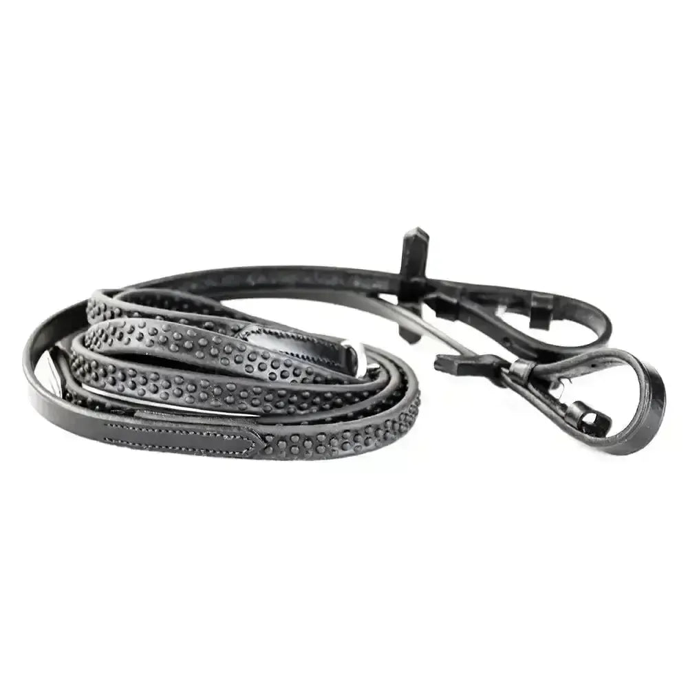 Pro Grip Eventer Reins Black Black Reins