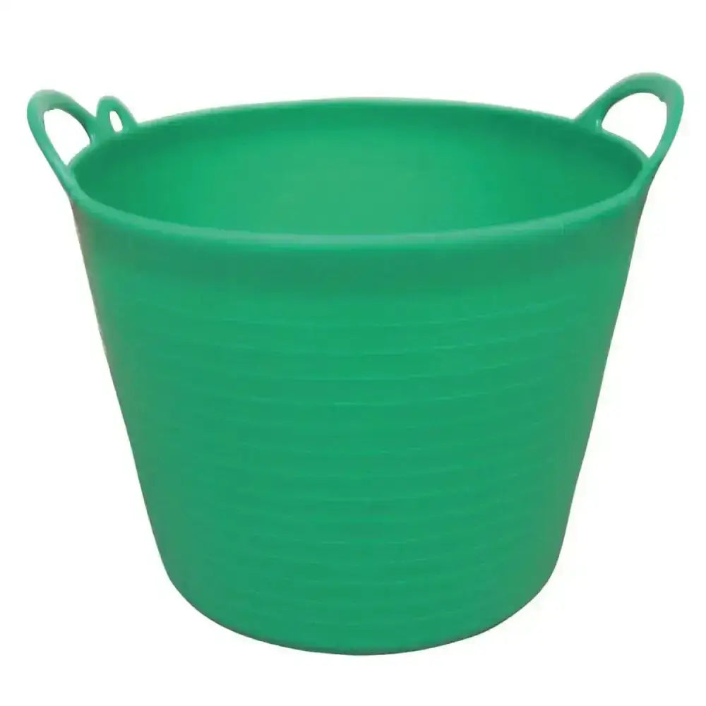 Green plastic prostable flexi feed tub with integrated handles perfect as a versatile feed skip