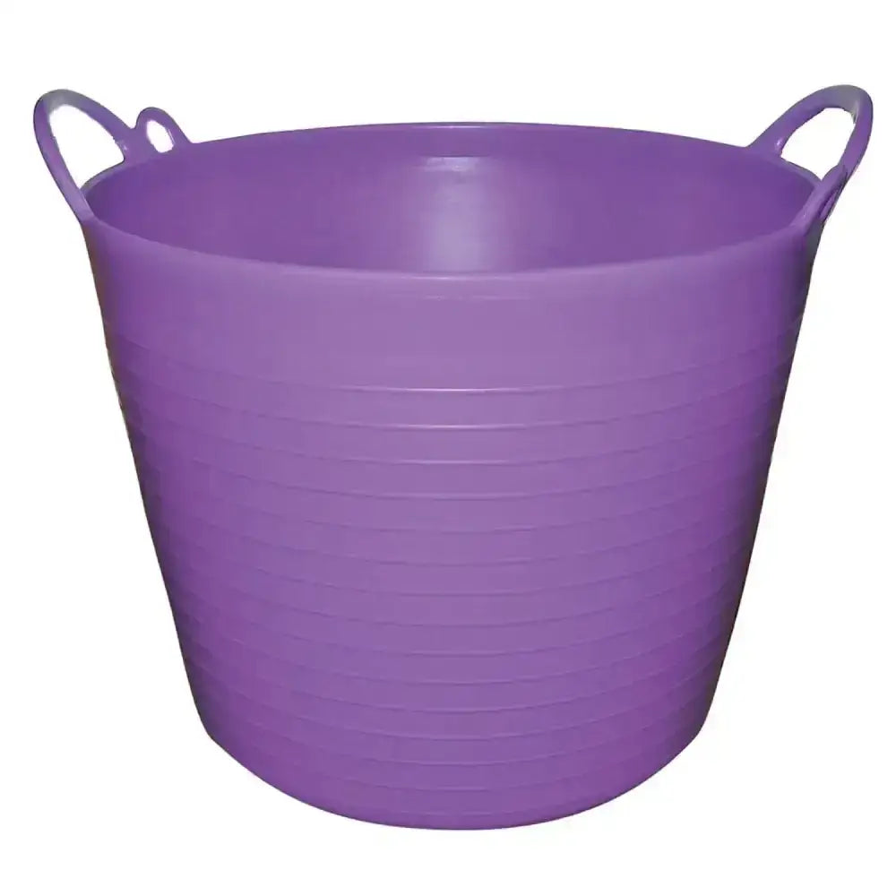 Purple plastic prostable flexi feed tub 26 lt with integrated handles versatile feed skip for easy carrying